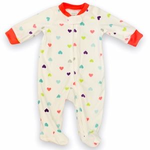 Carter’s Multi Hearts Full Zip Footed Sleeper 3M